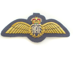 RAF PILOTS WING NO1 DRESS MILITARY BADGE