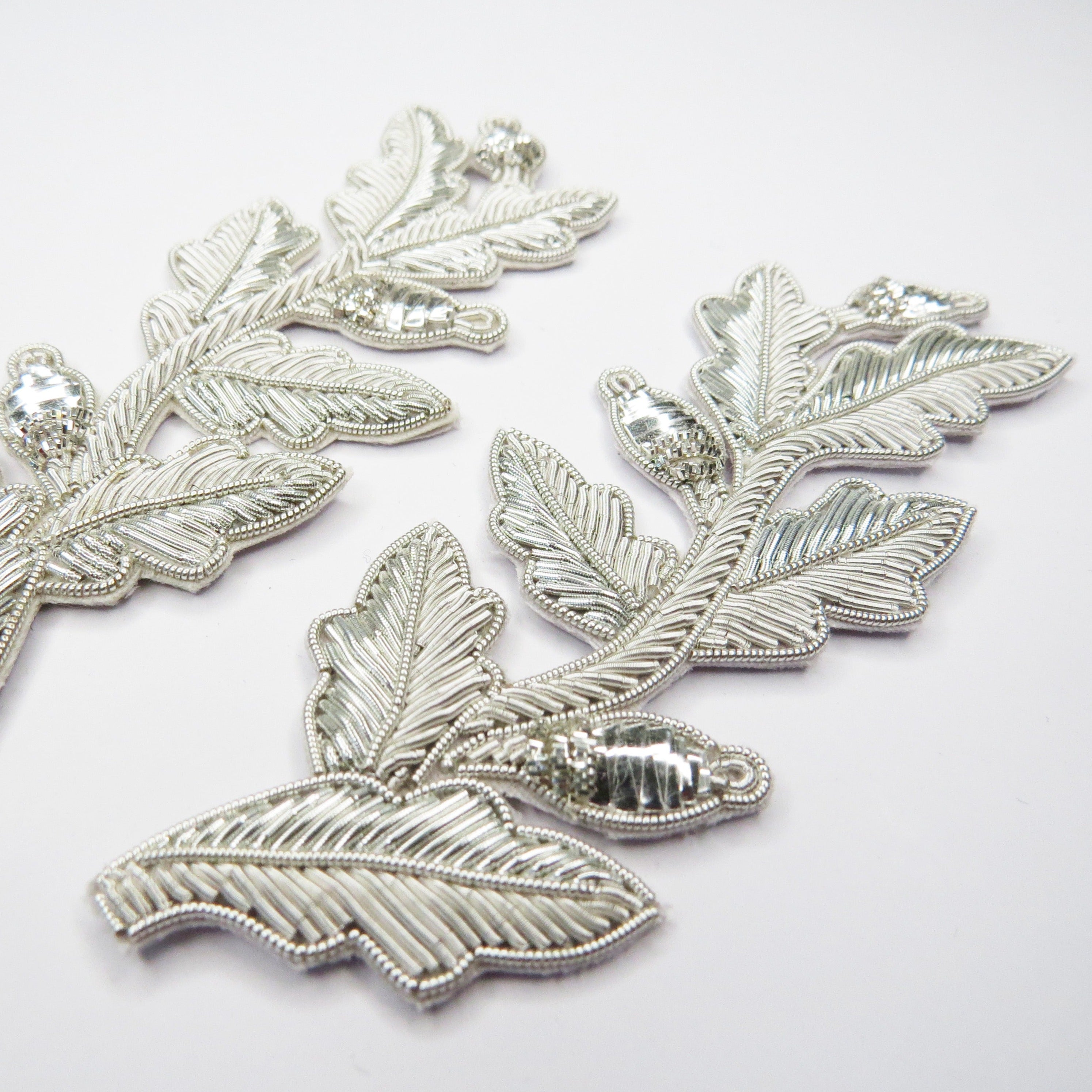 Repeat Pattern Oak Leaf (with acorn) Silver (4334447034440)