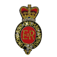 Royal Postillion Arm Badge - Full Dress (Red Centre) (4334642298952)