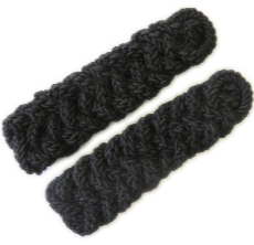 Shoulder Cords Black Chain Gimp (green jackets) (4334499201096)