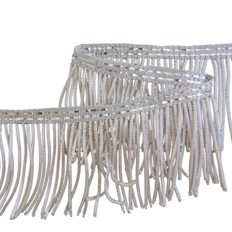Silver Plated Bullion Fringe (2 3/4 Inch) (4334640234568)