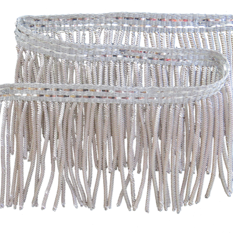 Silver Plated Bullion Fringe (2 1/2 Inch) (4334638661704)