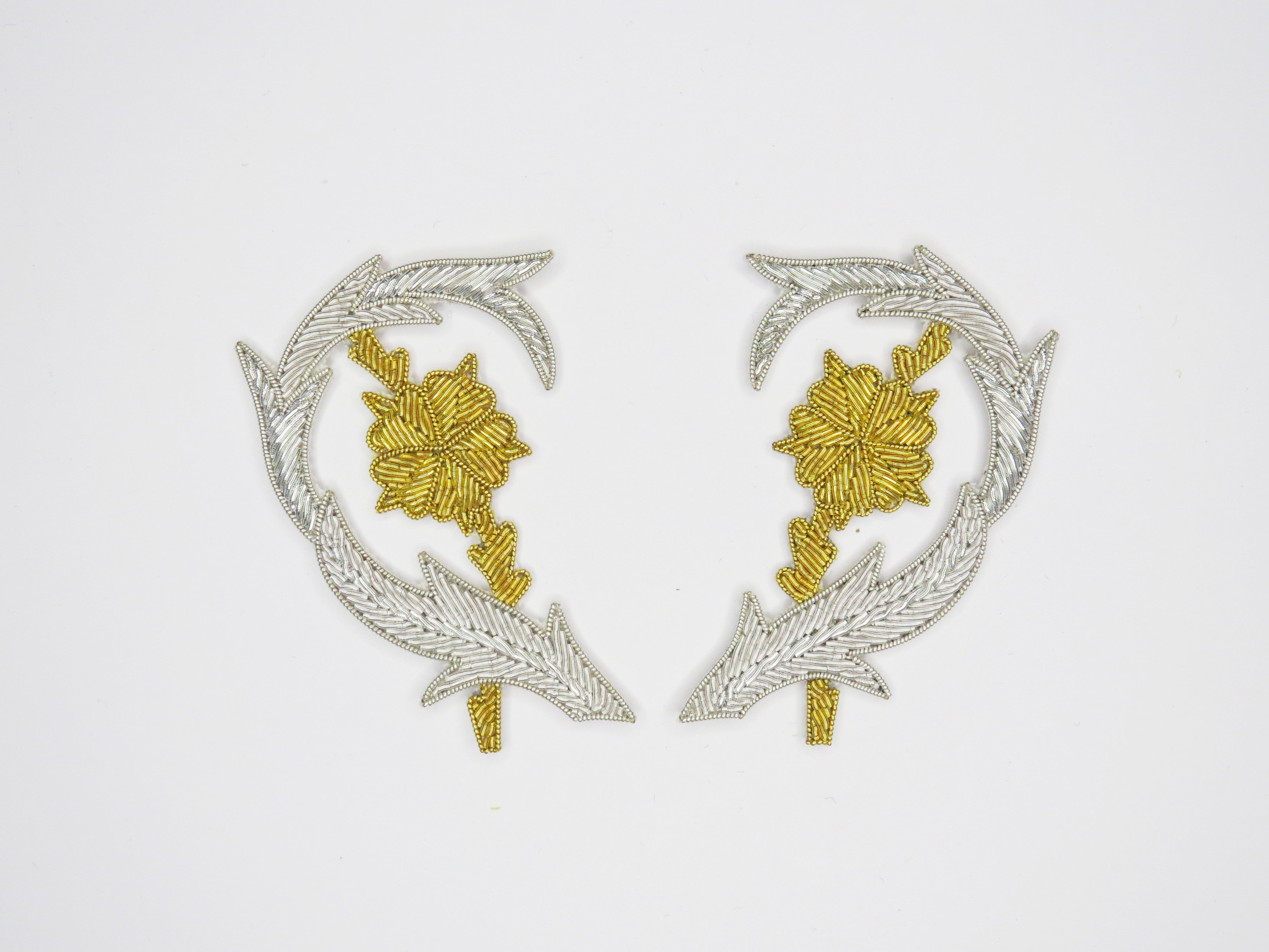 Repeat Pattern Flower Silver (with Gold Flower) (4334447263816)