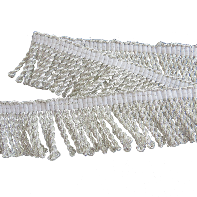 Silver thread mylar Fringe (1 Inch) (4334637580360)