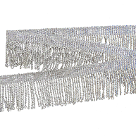 Silver thread mylar Fringe (1 Inch) (4334637252680)