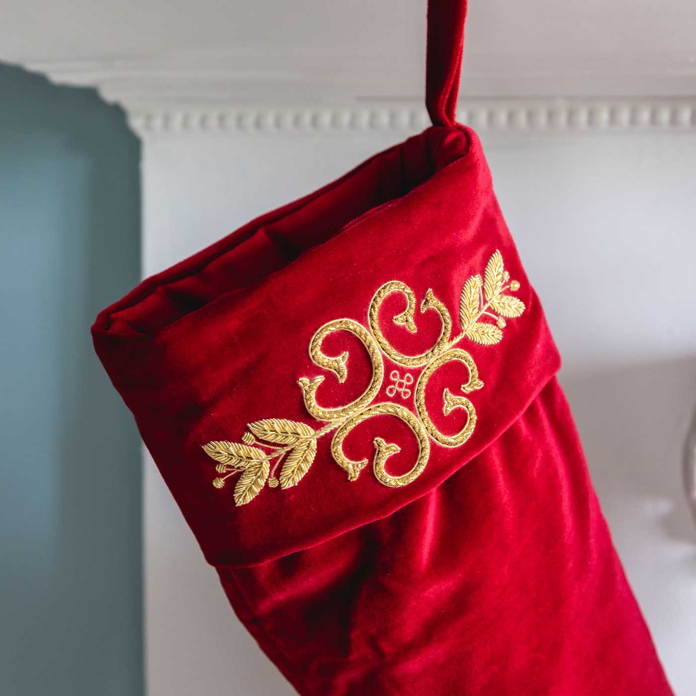 The Miniature Noël Stocking - Red & Antique Gold (6937422332083)