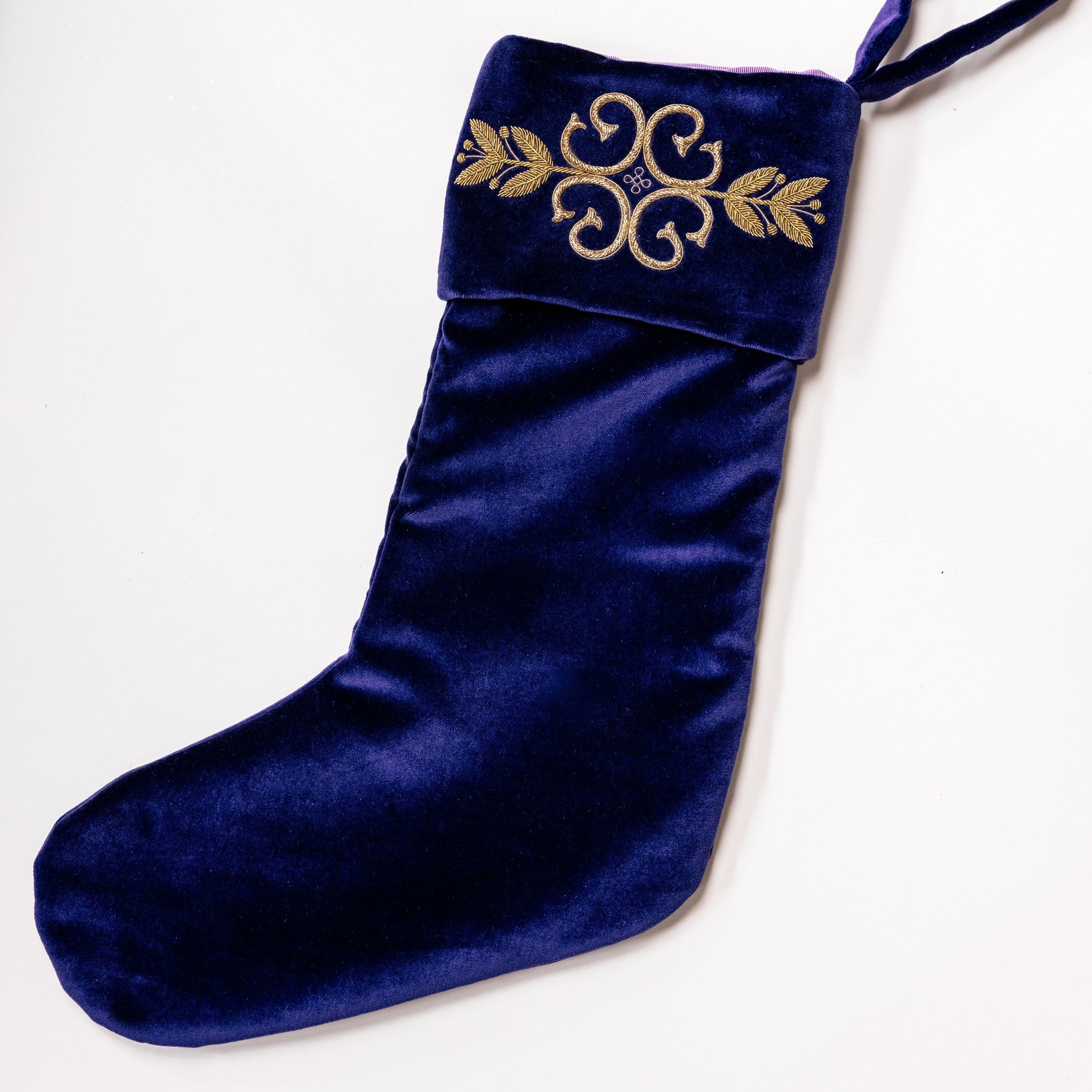 The Noël Stocking - Purple & Antique Gold (6937405817011)