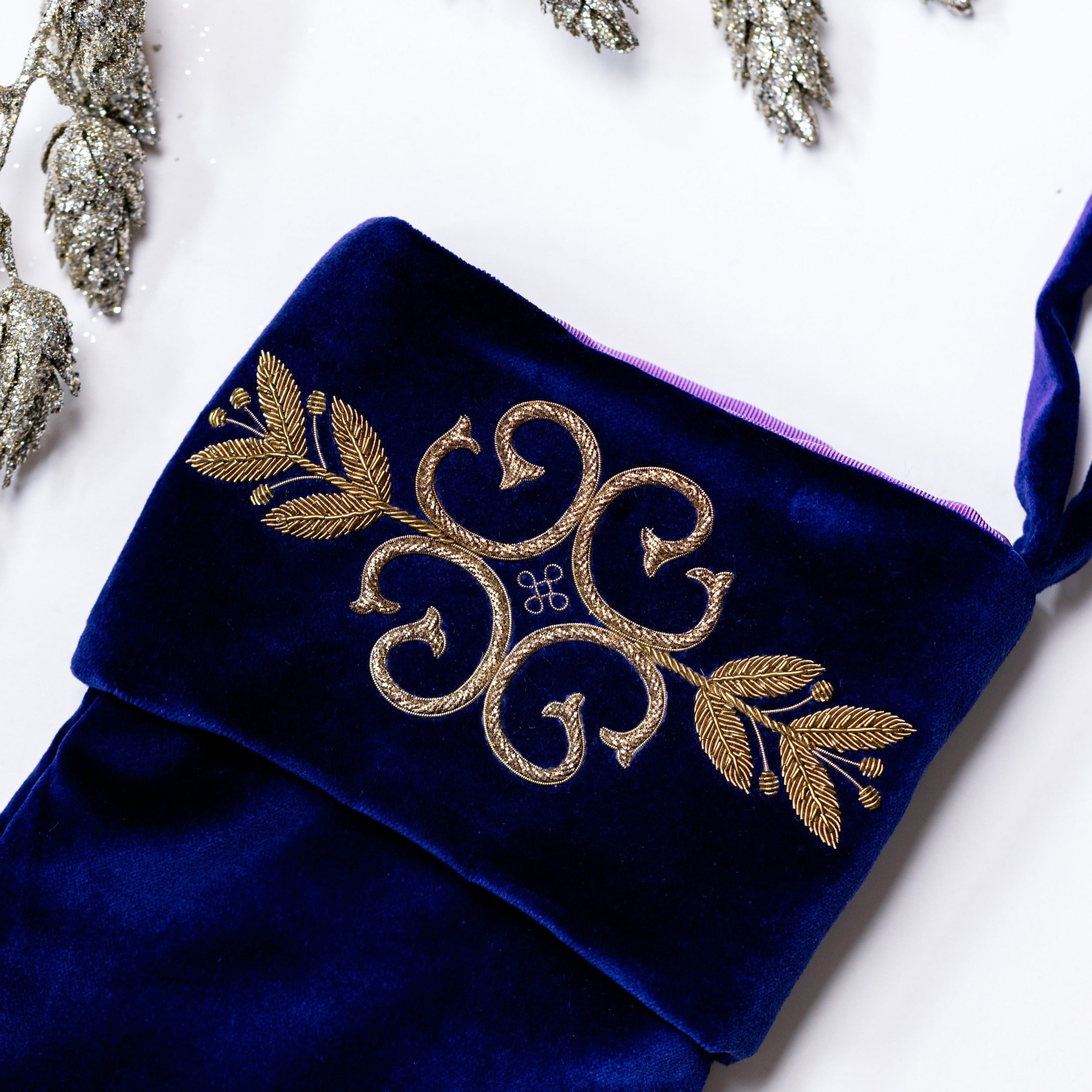 The Noël Stocking - Purple & Antique Gold (6937405817011)