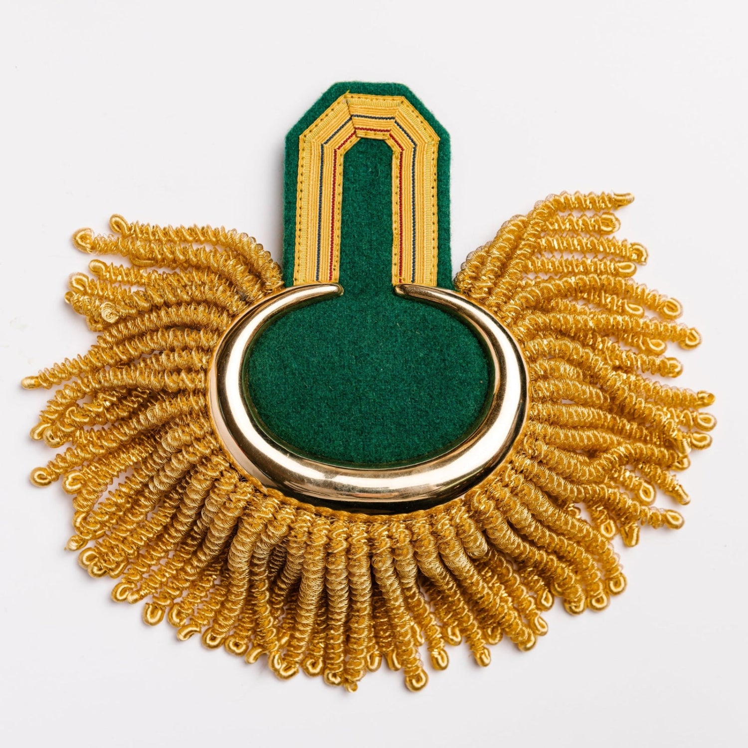 Theatre epaulettes gold on Green