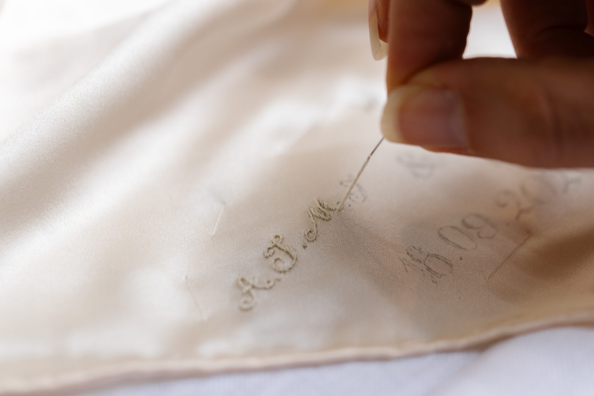Shirts with initials and embroidered monogram, custom tailored for