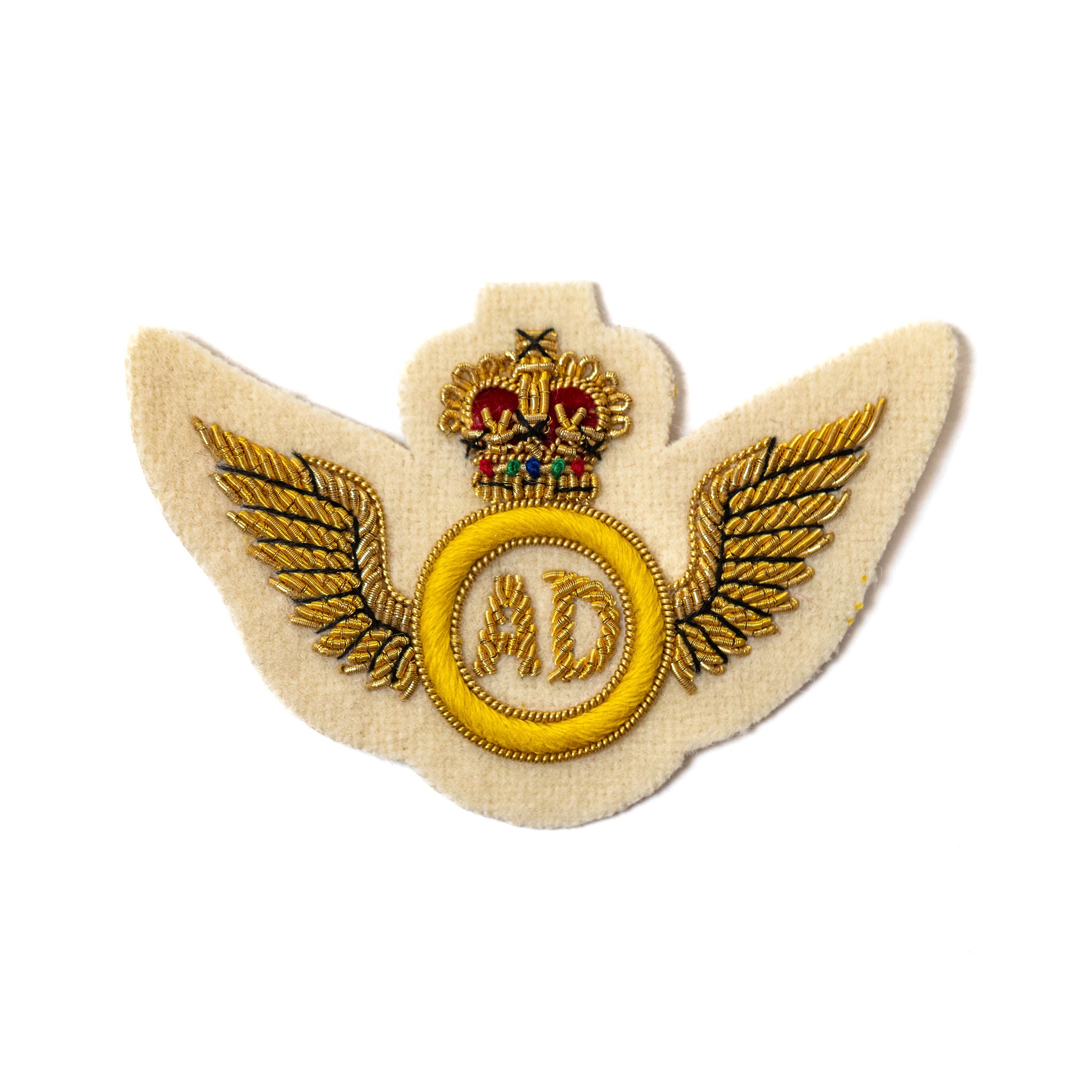 AIR Despatch Arm Badge Gold Wings on Cream - Mess Dress