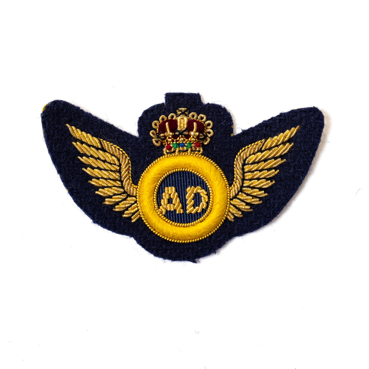 Air Despatch Arm Badge Gold Wings on Navy - Mess Dress