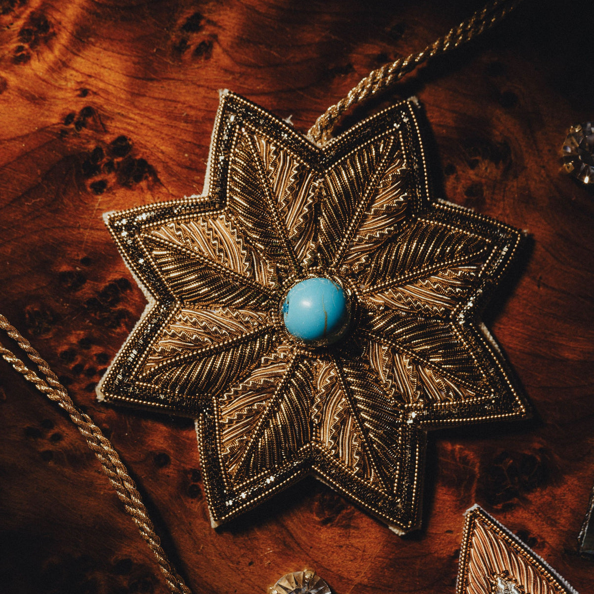 Antique Star Hand Embroidered Hanging Decoration 
