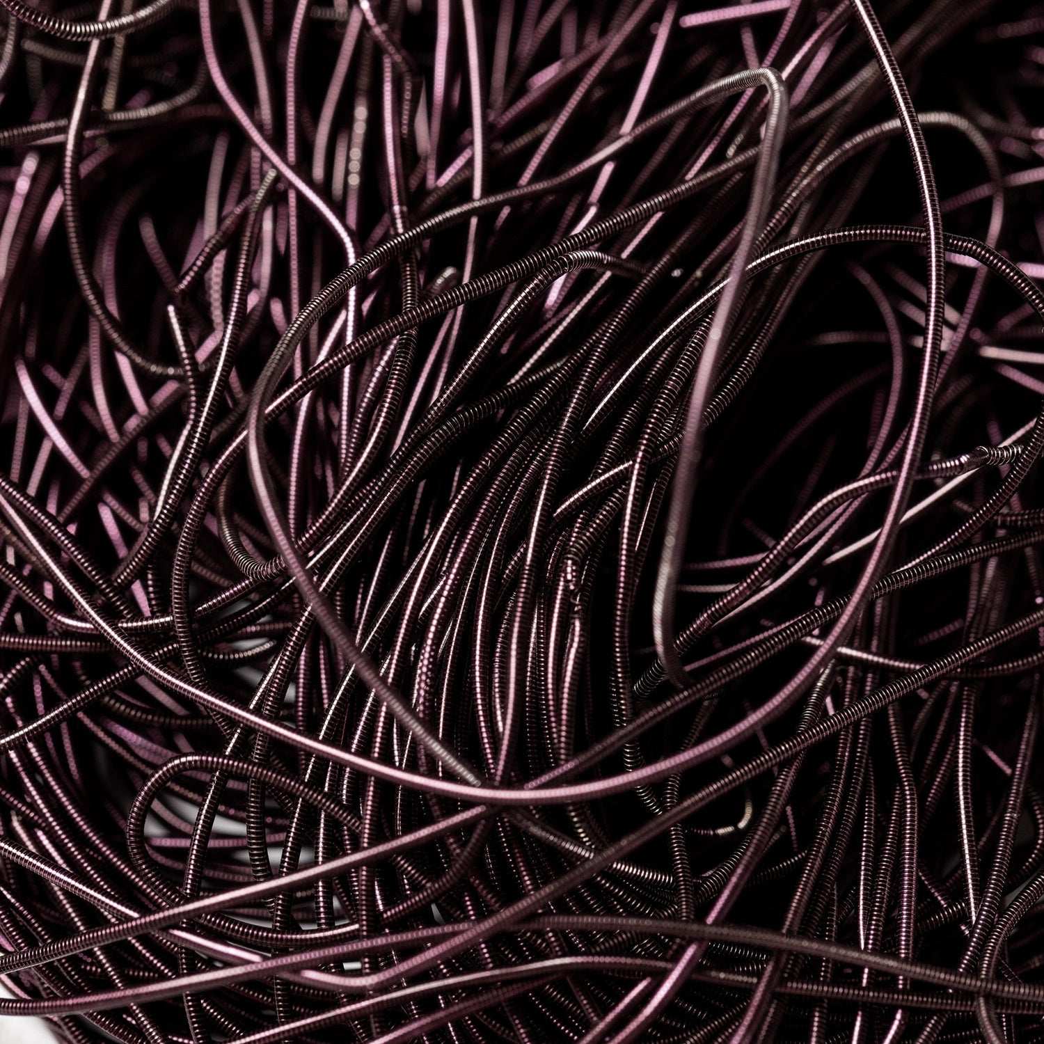 Dark Purple Goldwork Embroidery Bullion Close Up