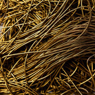 Olive Green Smooth Goldwork Embroidery Bullion Close Up