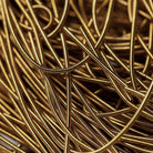 Warm Gold Rough Goldwork Embroidery Bullion Close Up