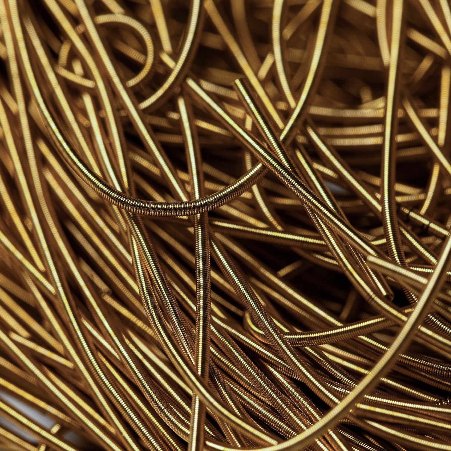 Warm Gold Rough Goldwork Embroidery Bullion Close Up