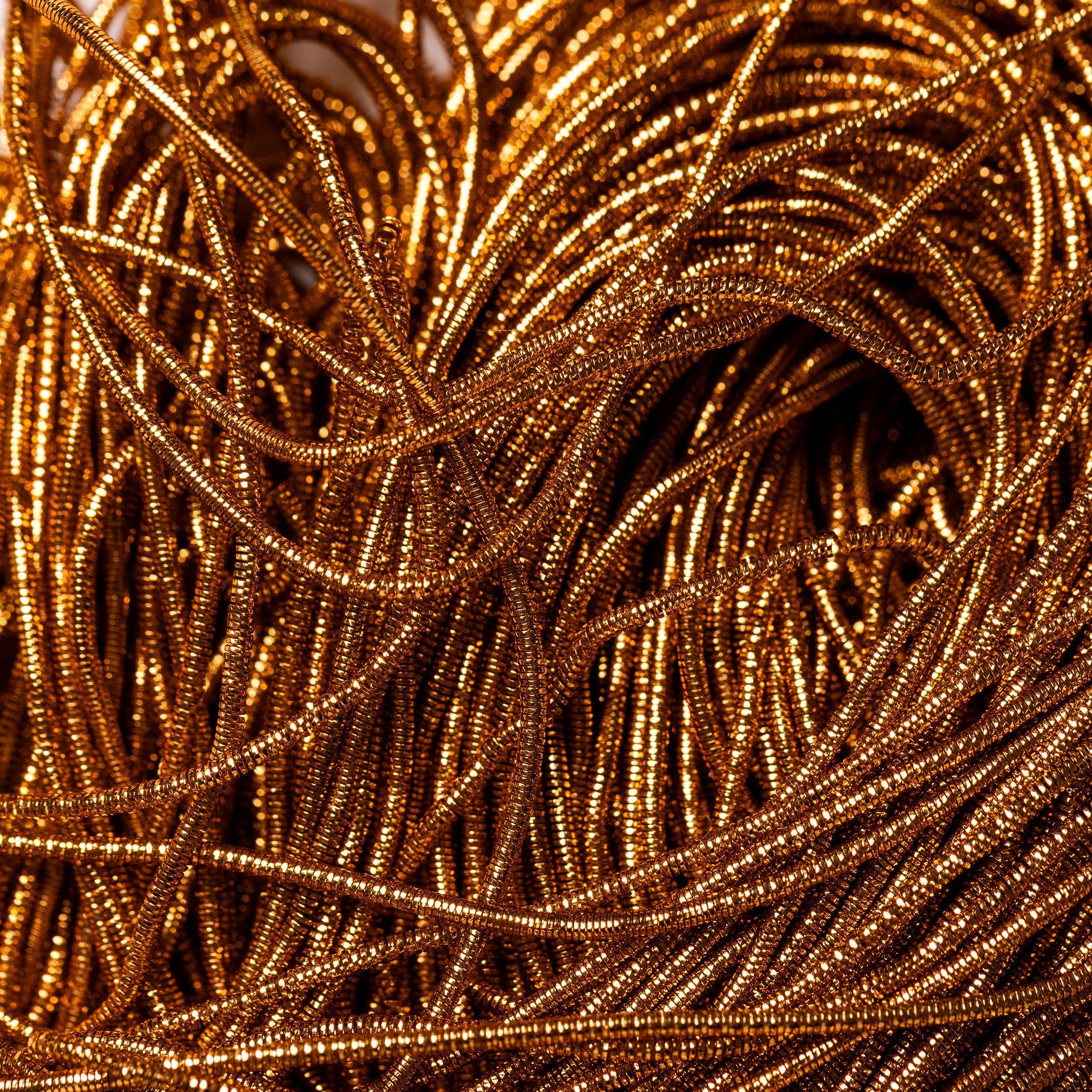 Orange Shimmer Goldwork Embroidery Bullion Close Up