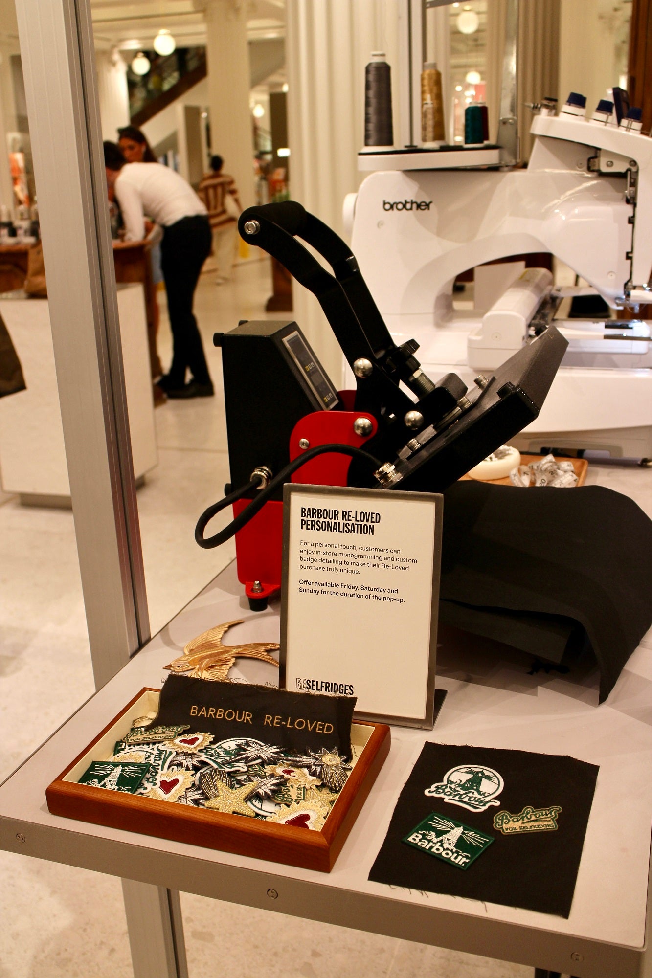 Barbour Reloved Bespoke Machine Embroidery Event