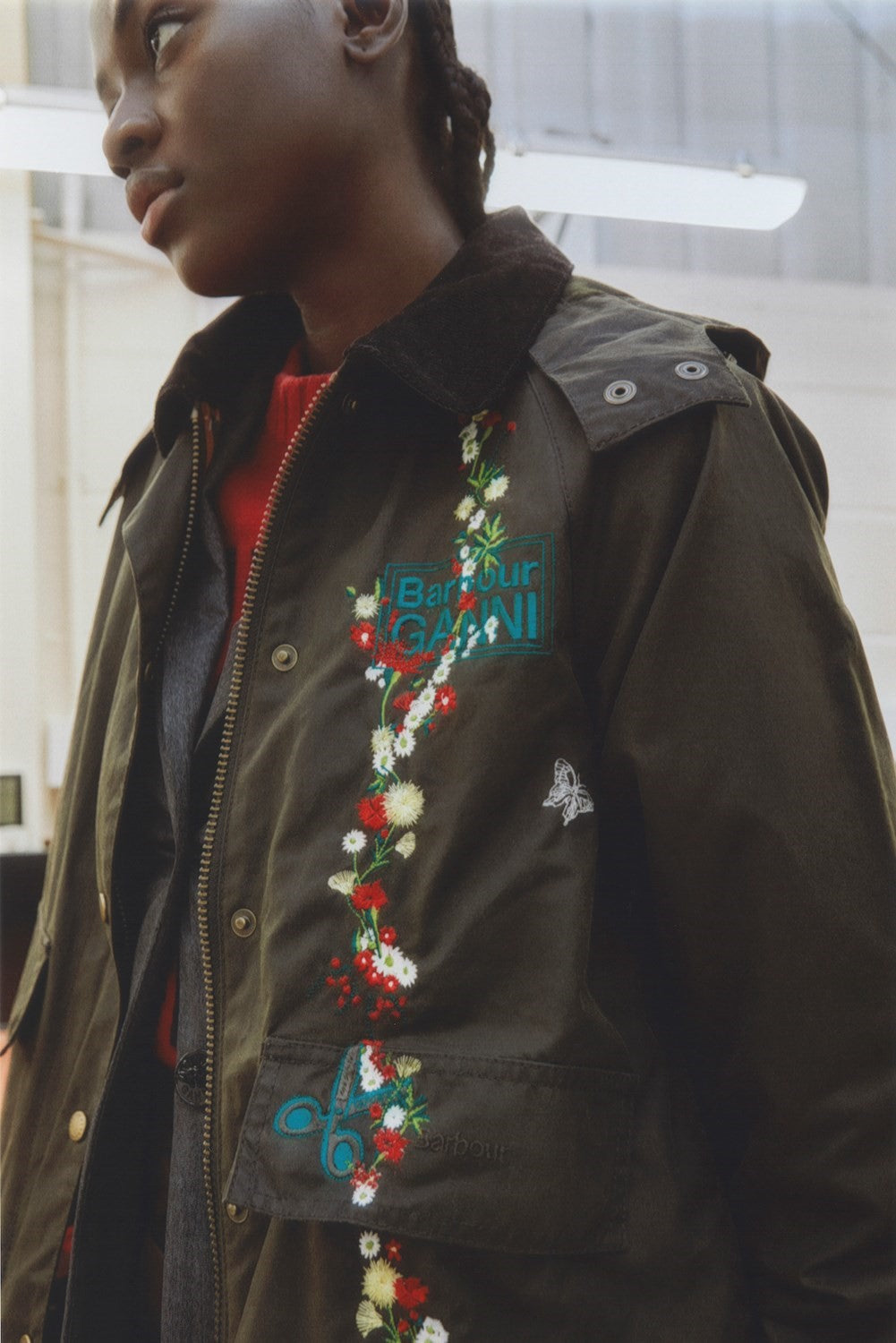 Barbour X Ganni Collaboration - Bespoke Embroidery