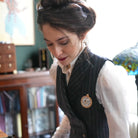 Bernadette Banner Time Travelers Pocket Watch Embroidered Brooch