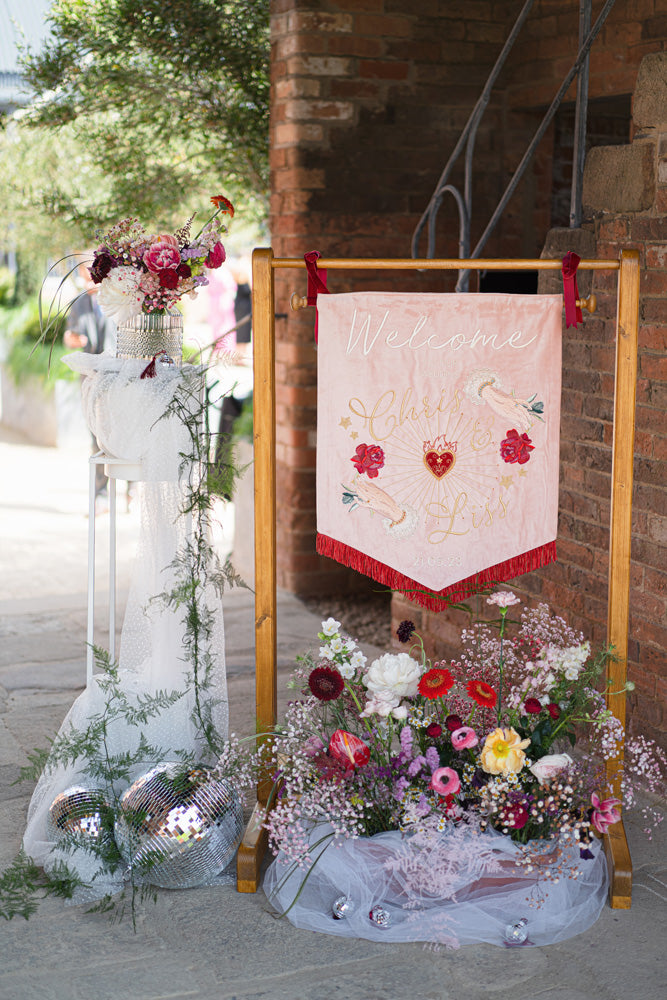 Bespoke Embroidered Wedding Banner