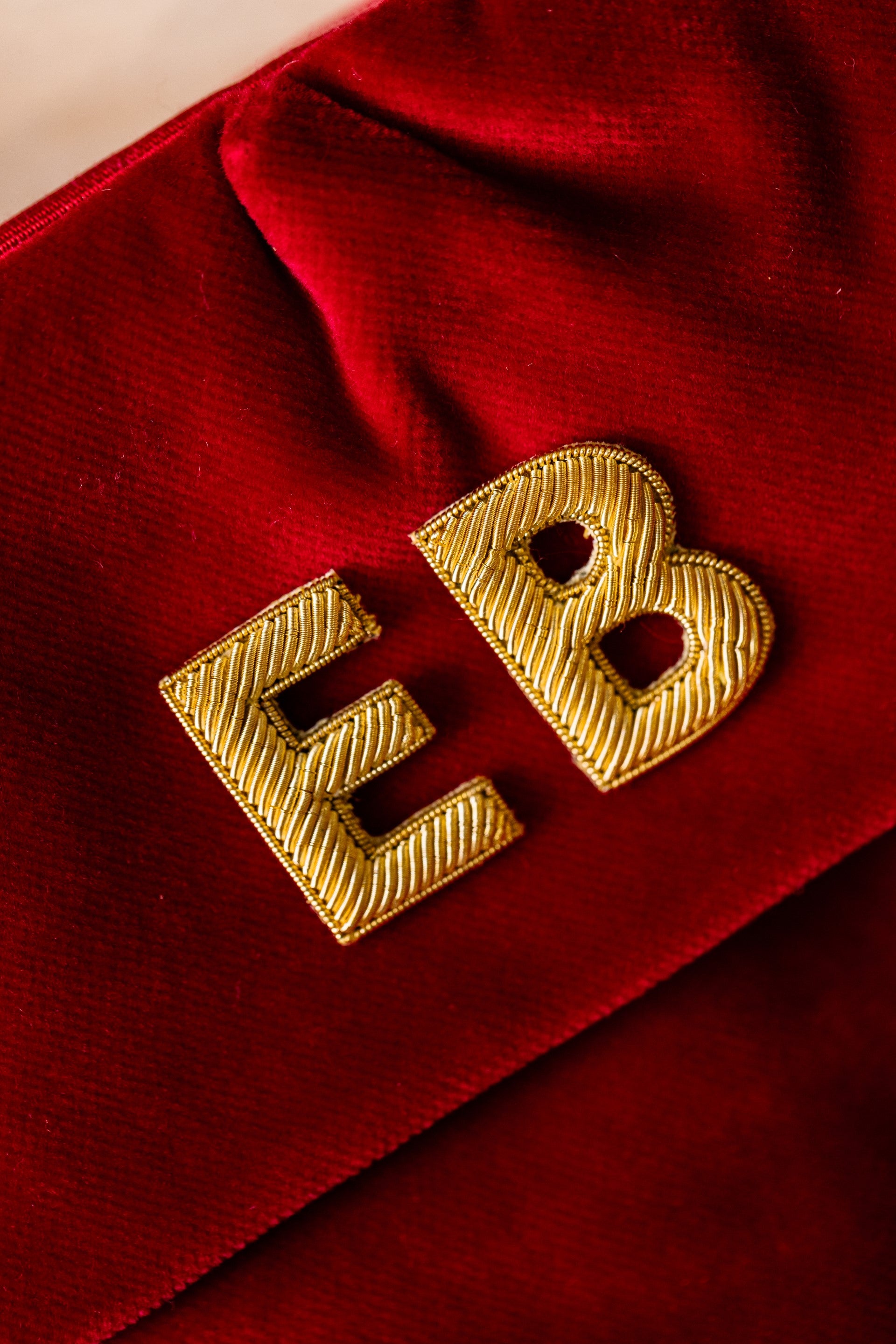 Bespoke Hand Embroidered Goldwork Initials