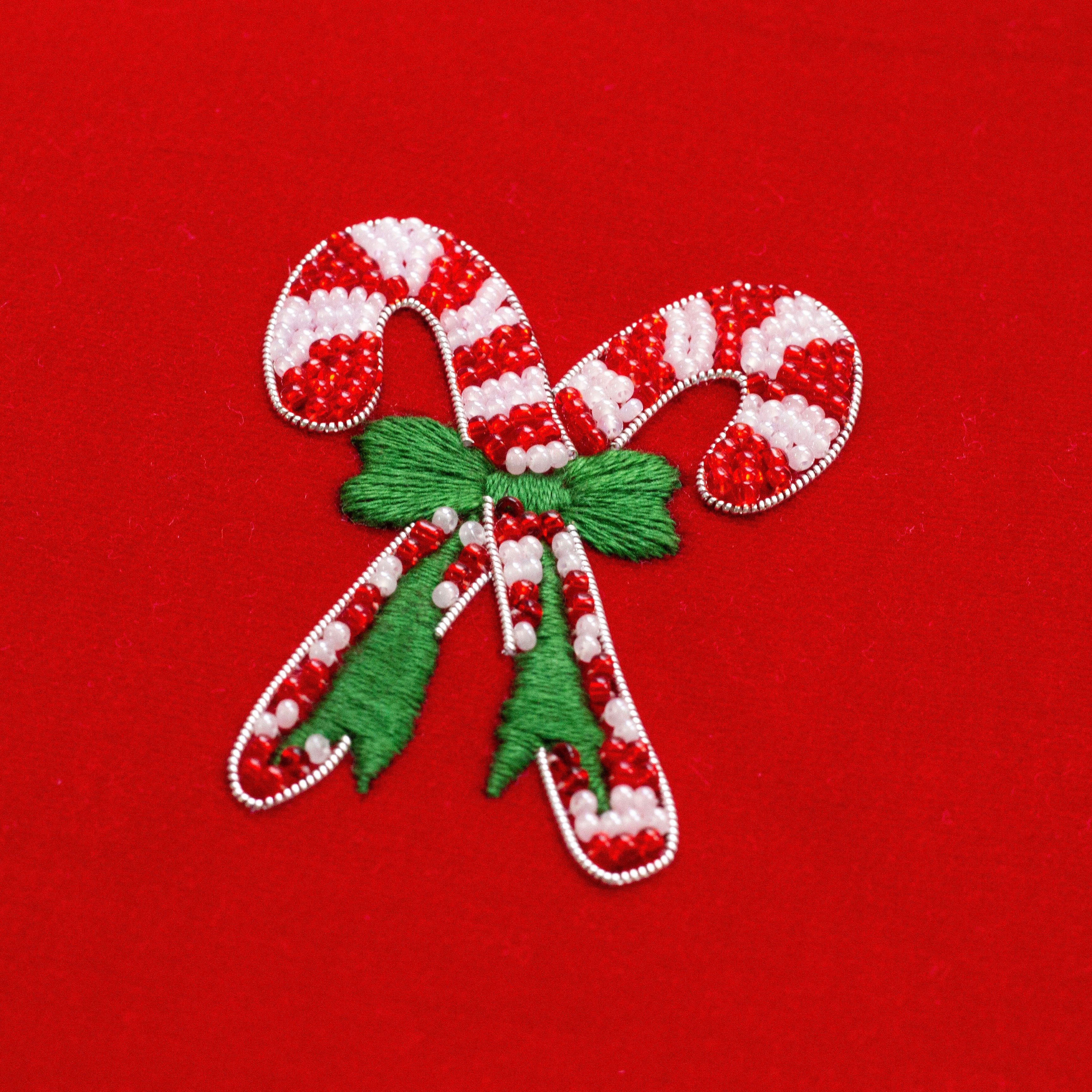 Hand & Lock School: Candy Canes Hand Embroidery Taster Course