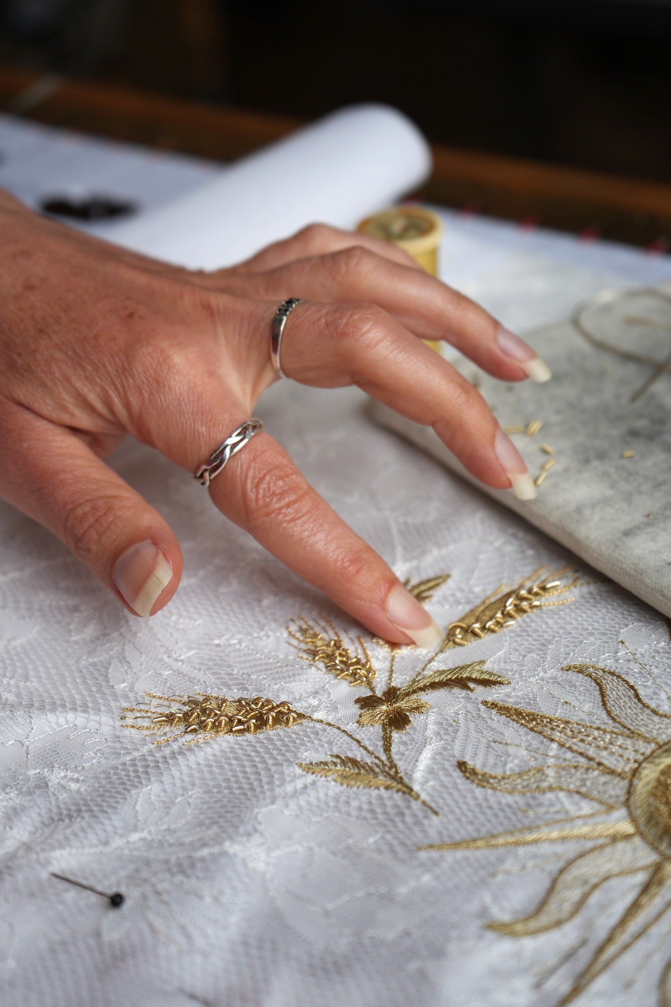 Celestial Embroidery for Jennifer Klein Couture - Threads Post