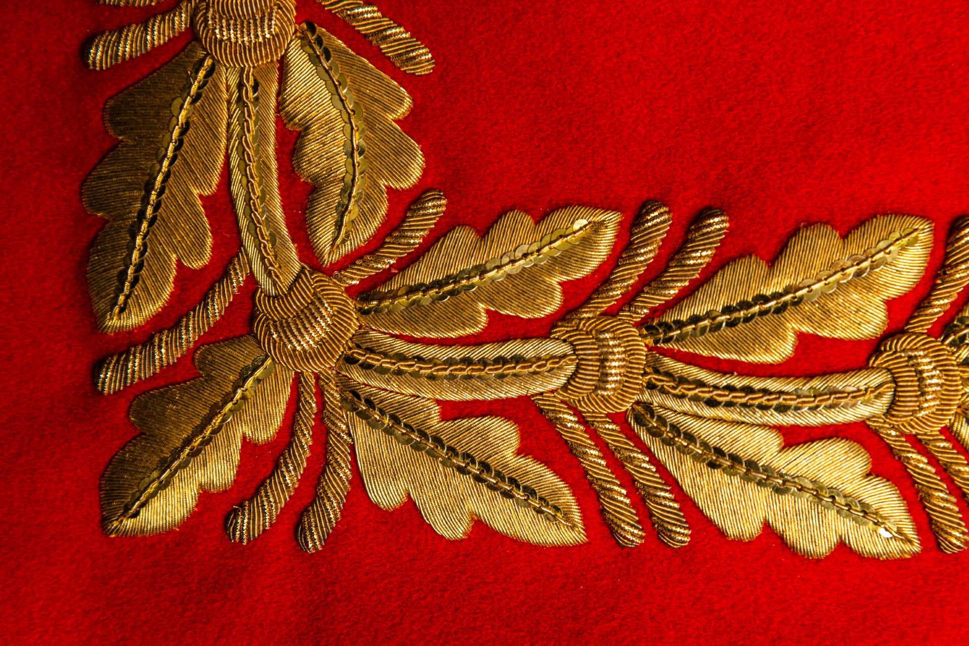 Ceremonial Military Goldwork Hand Embroidery