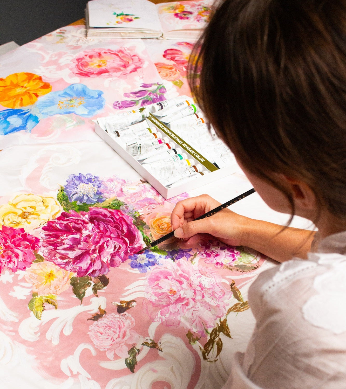 Charlotte Gaunt Guest Tutor Painting Course - Botanical Silk Painting for Fashion 