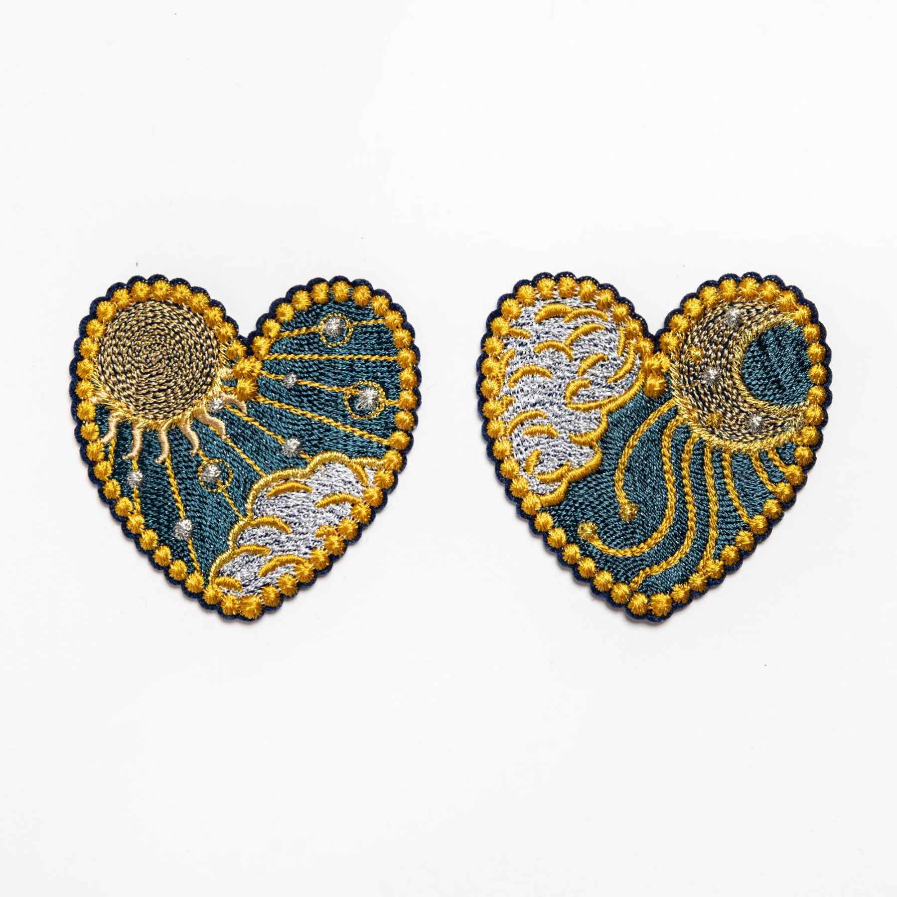Classic Machine Embroidered Patch Collection - Astrologers Heart Pair