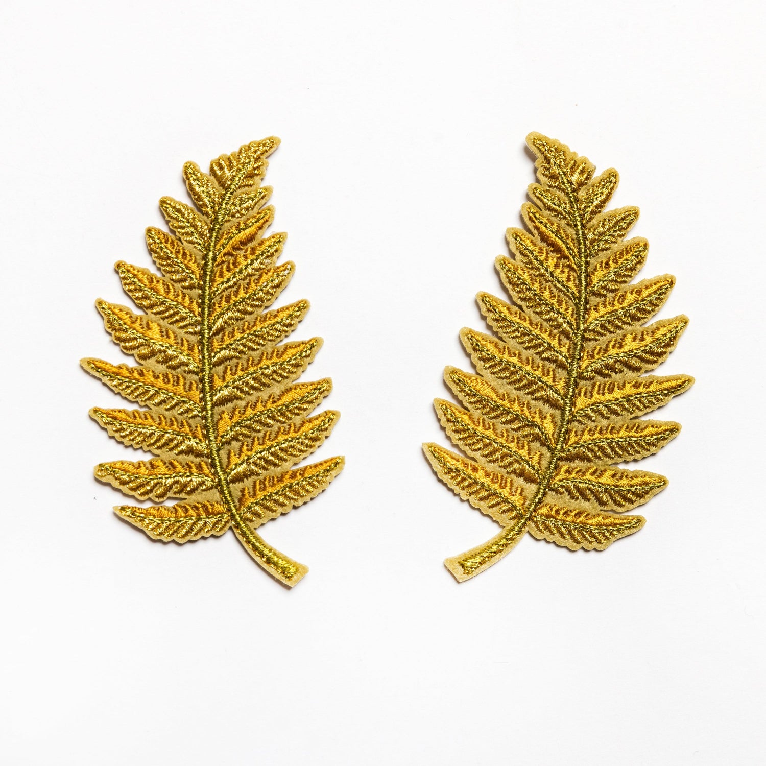 Classic Machine Embroidered Patch Collection - Fern Leaf Pair