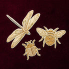 Classic Machine Embroidered Patch Collection - Golden Insect Patch Set