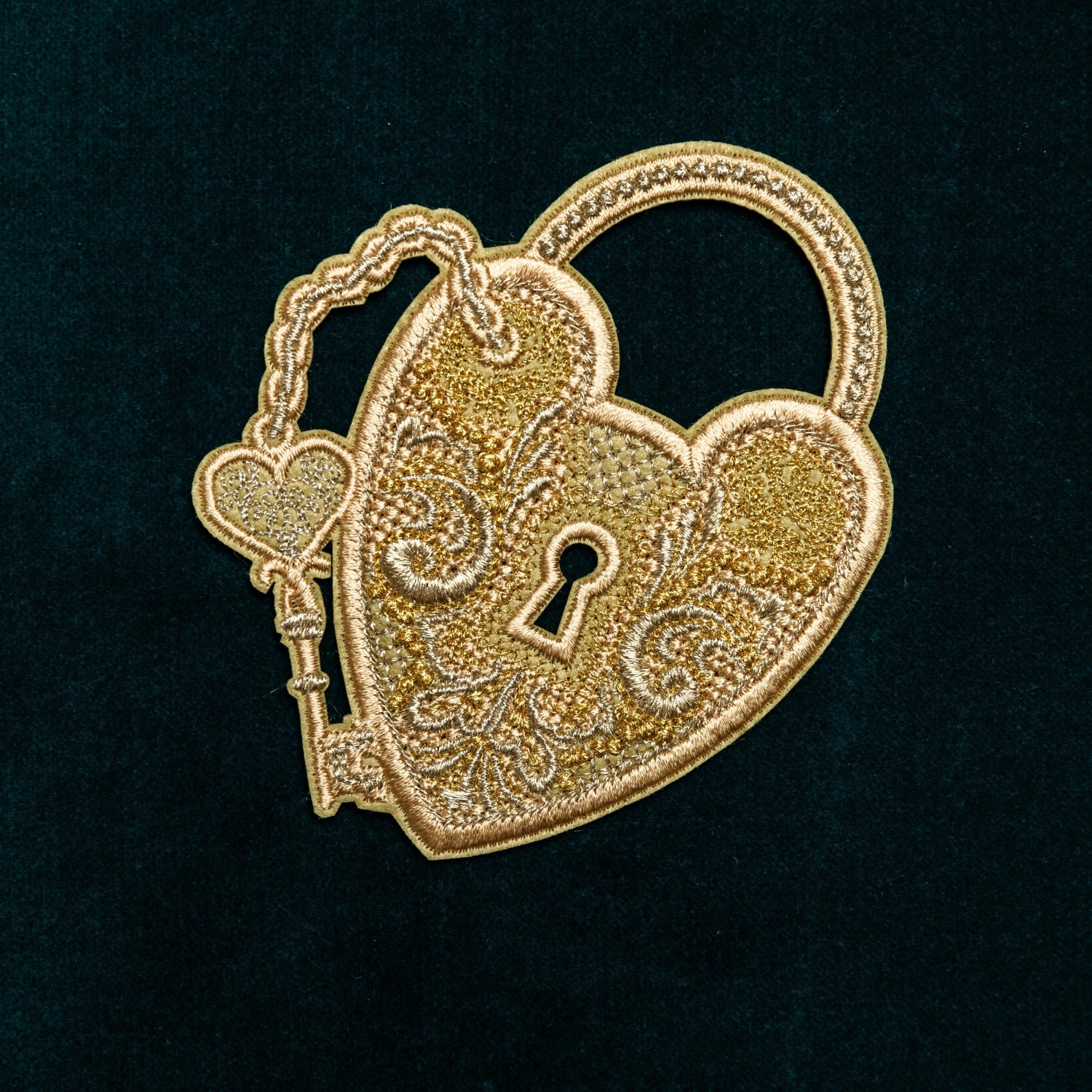 Classic Machine Embroidered Patch Collection - Lock and Key Patch