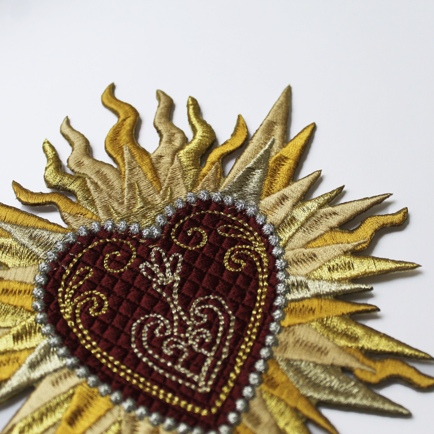 Classic Machine Embroidered Patch Collection - Sacred Heart Patch