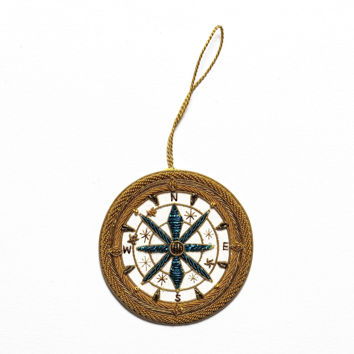 Compass Hand Embroidered Hanging Decoration 