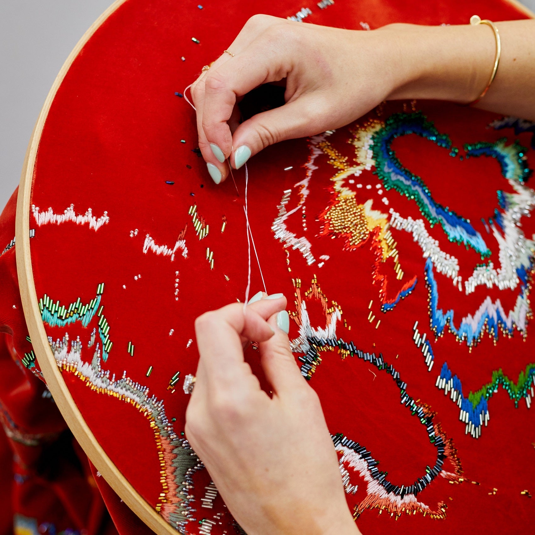 Copperlight Studio Guest Tutor hand embroidery course 'Painting with stitch'