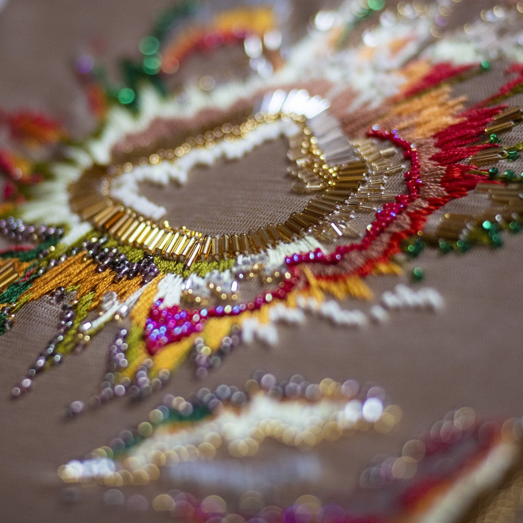 Copperlight Studio Guest Tutor hand embroidery course 'Painting with stitch'