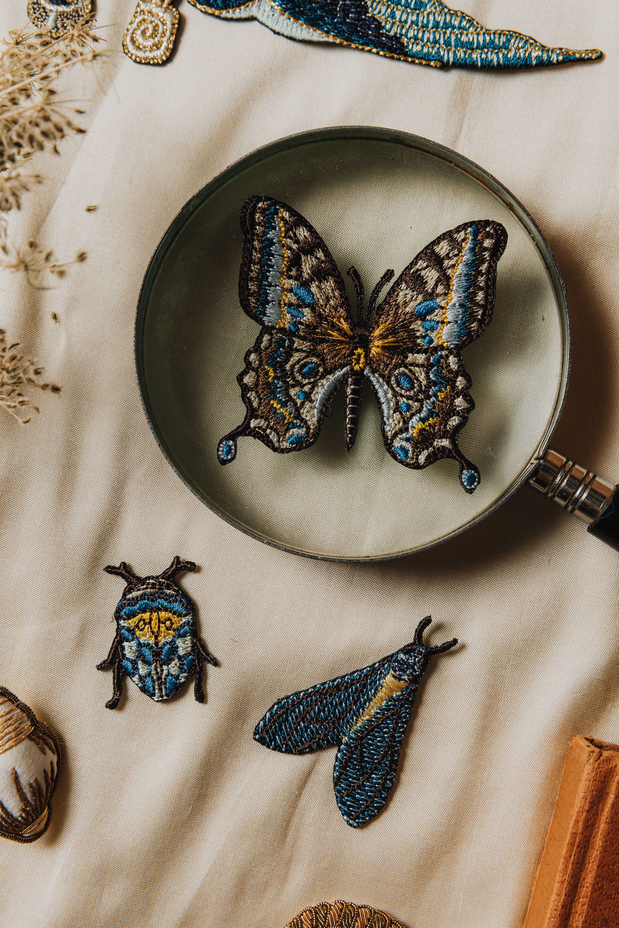 Desert Insects Embroidered Patch Set 