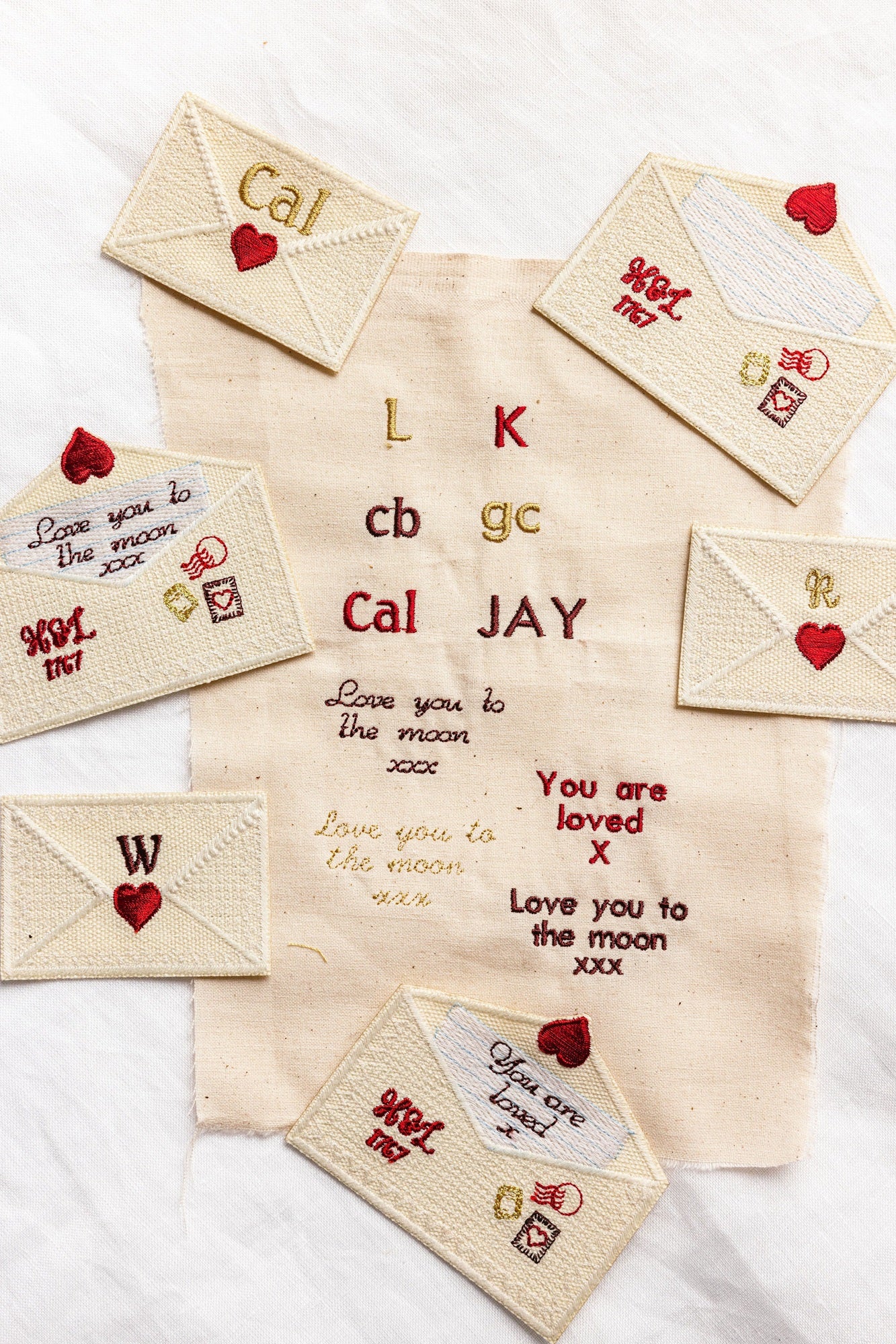 Embroidered Envelope Patches - Valentines Collection 2026