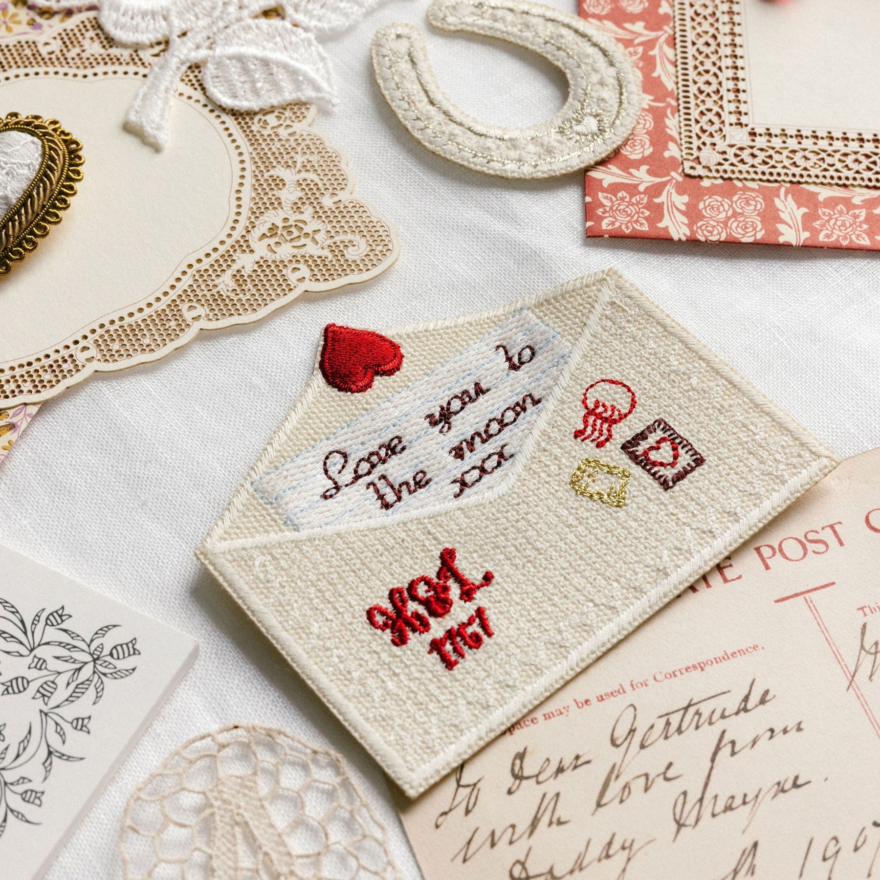 Embroidered Love Letter Patch - Valentines Collection 2026