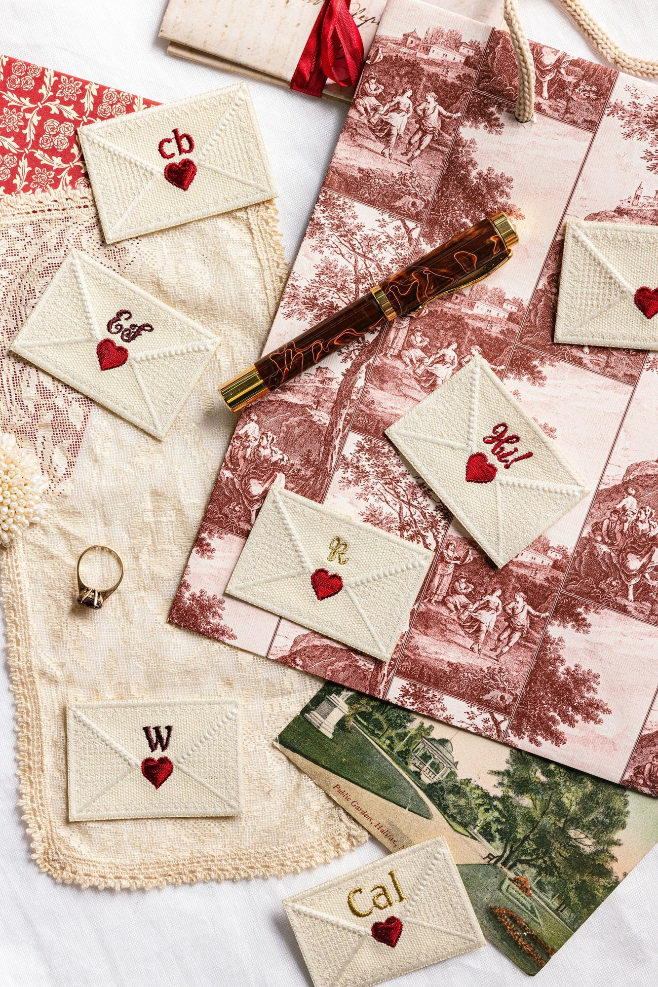 Embroidered Sealed with a Kiss Envelope Patch - Valentines Collection 2026