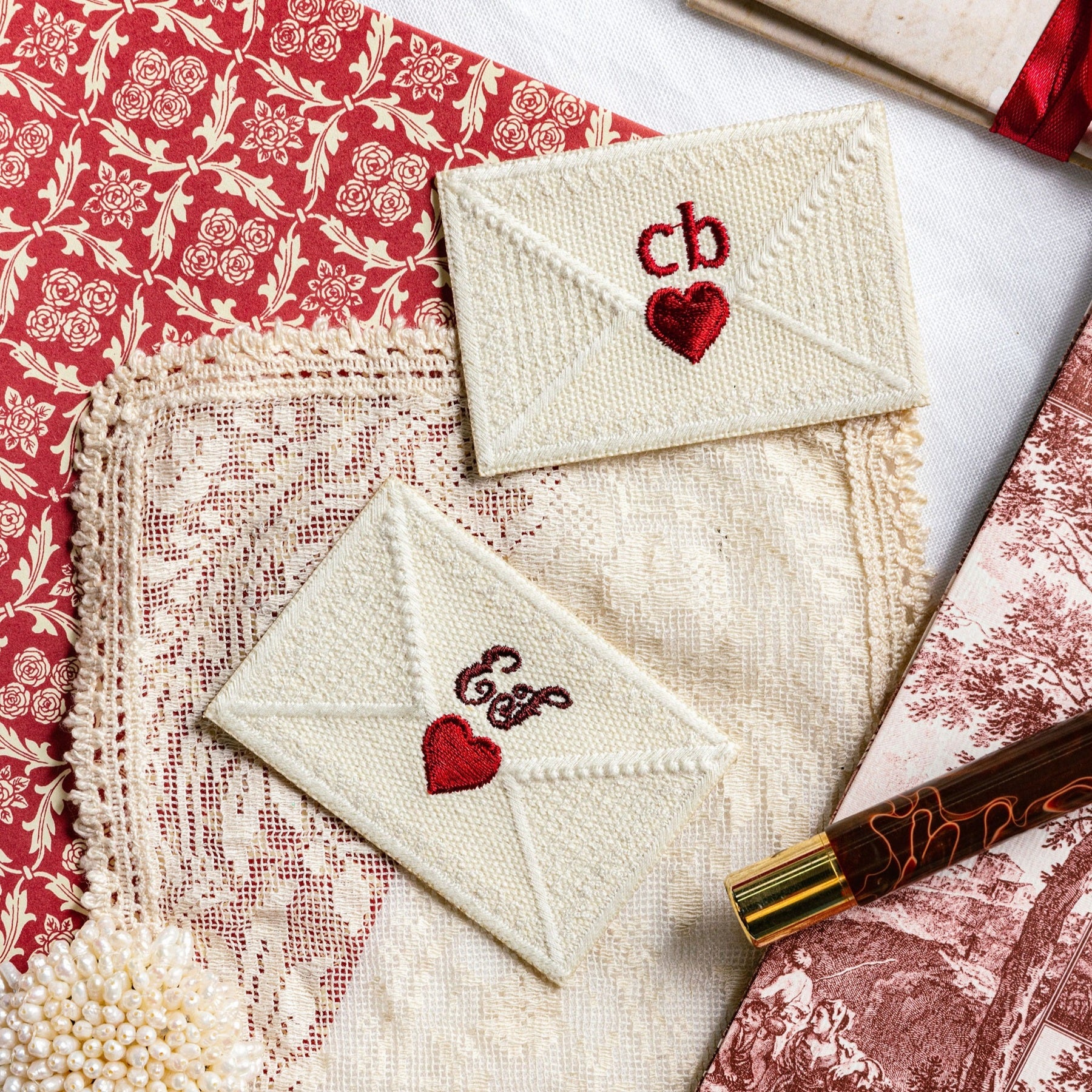 Embroidered Sealed with a Kiss Envelope Patch - Valentines Collection 2026