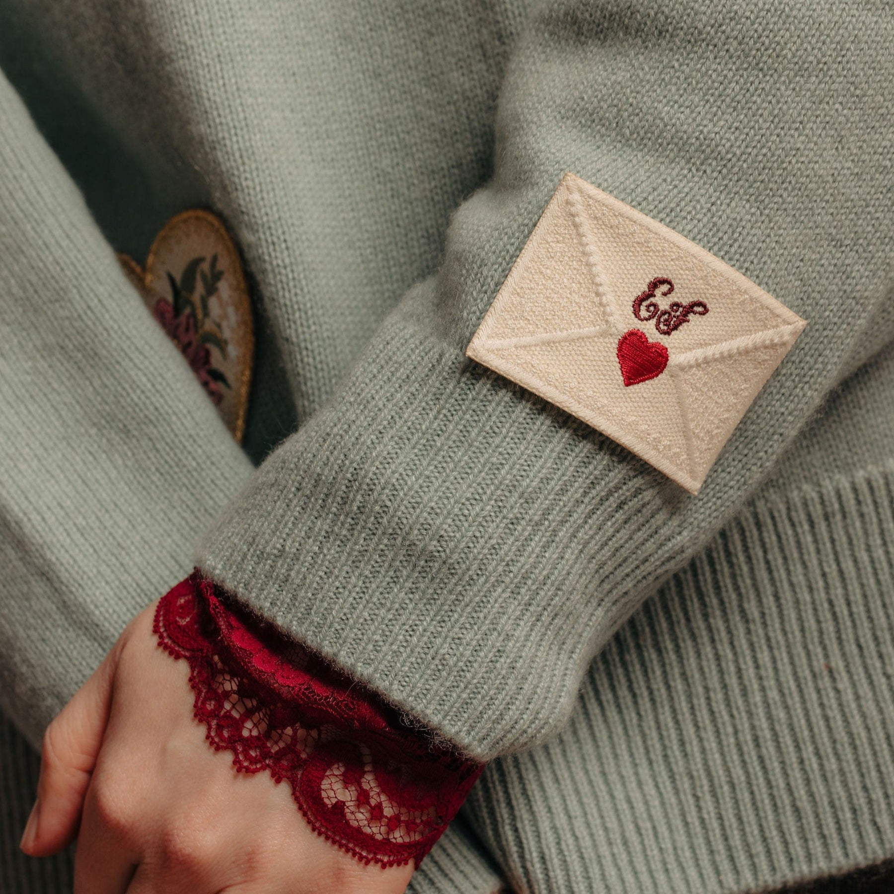 Embroidered Sealed with a Kiss Envelope Patch - Valentines Collection 2026