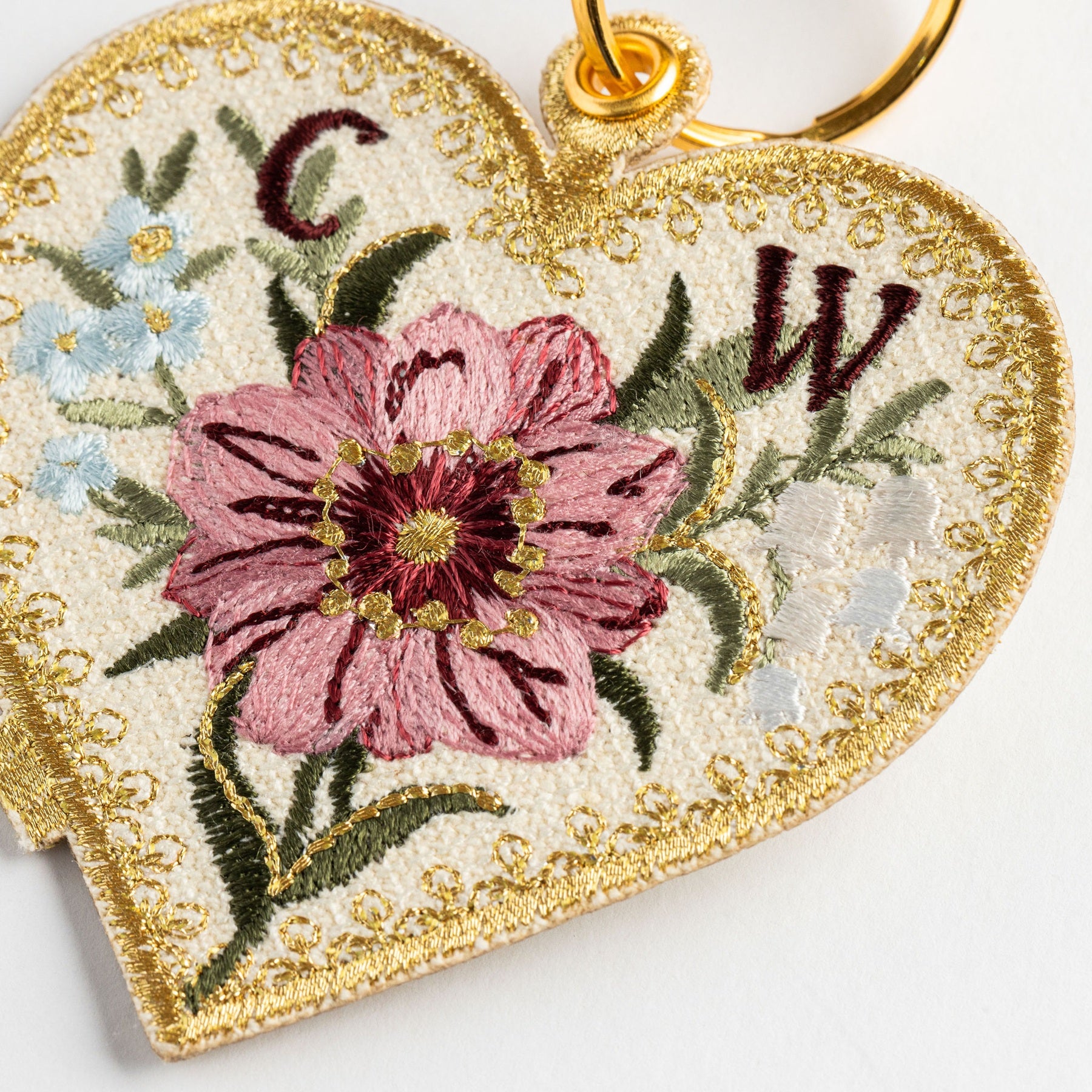 Embroidered Victorian Locket Bag Charm - Valentines Collection 2026