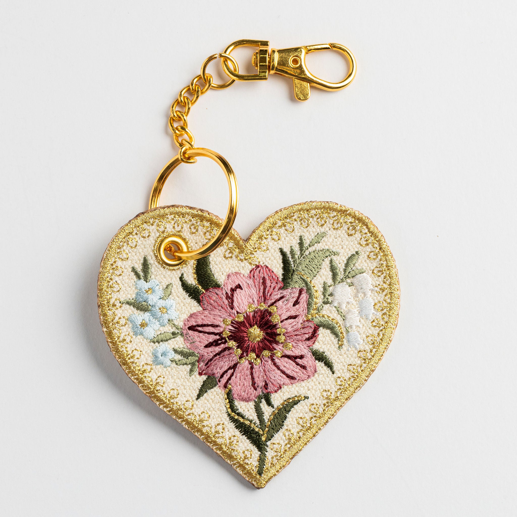 Embroidered Victorian Locket Bag Charm - Valentines Collection 2026