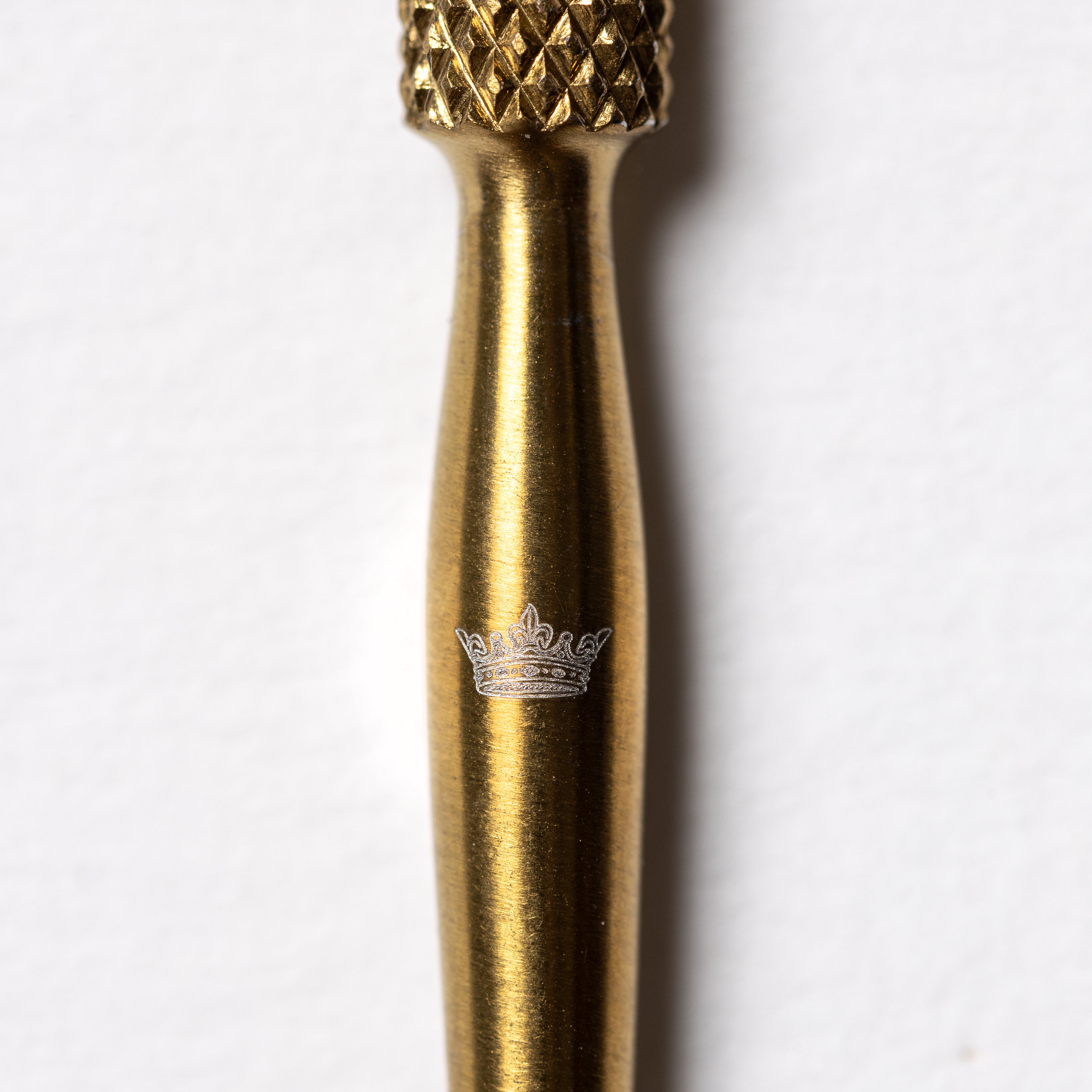 Gold embroidery pricker with crown detail (14751359762810) (14751417303418)