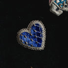 Fairytale Collection - Hand Embroidered Chainmail Heart Brooch