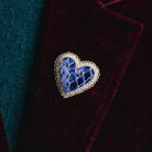 Fairytale Collection - Hand Embroidered Chainmail Heart Brooch